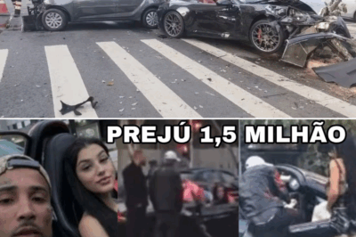 Acidente milionário na Faria Lima: Porsche de Gato Preto bate com Bia Miranda a bordo e internet explode