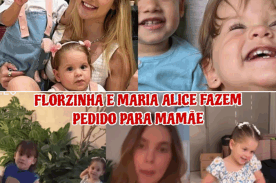 Maria Alice e Florzinha fazem pedido emocionante para mamãe Virgínia!