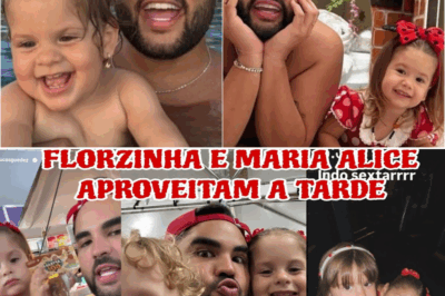 Diversão, escorregador e muito perfume: Maria Alice e Maria Flor vivem tarde hilária com o tio Lucas Guedez