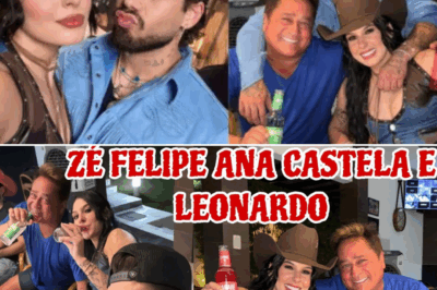 Zé Felipe, Ana Castela e Leonardo juntos: alegria em família e uma amizade que está dando o que falar