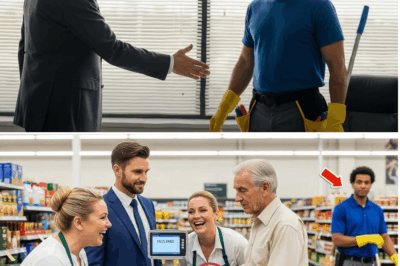 Multimilionário disfarçado tem cartão recusado no mercado — e o que um humilde faxineiro fez chocou a todos