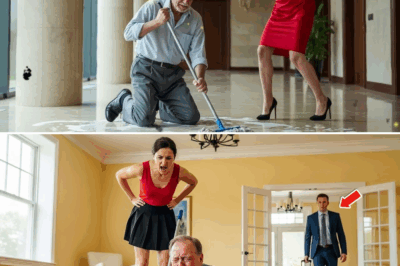 Ele se ajoelhou no chão da mansão, implorando: “Por favor, sou seu pai” — e o que aconteceu depois ninguém esperava